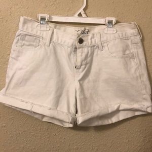 White denim shorts